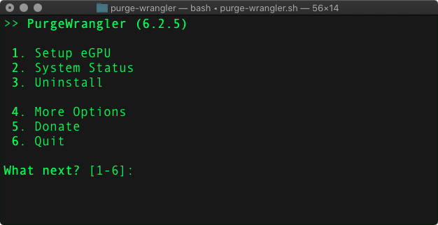 Purge Wrangler - Étape 1